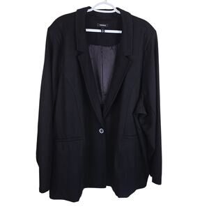 Torrid Black Women's Work Business Lined Blazer Jacket 6 - 6X
